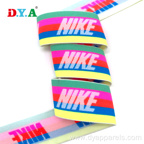 Custom Logo Nylon Jacquard Elastic Band